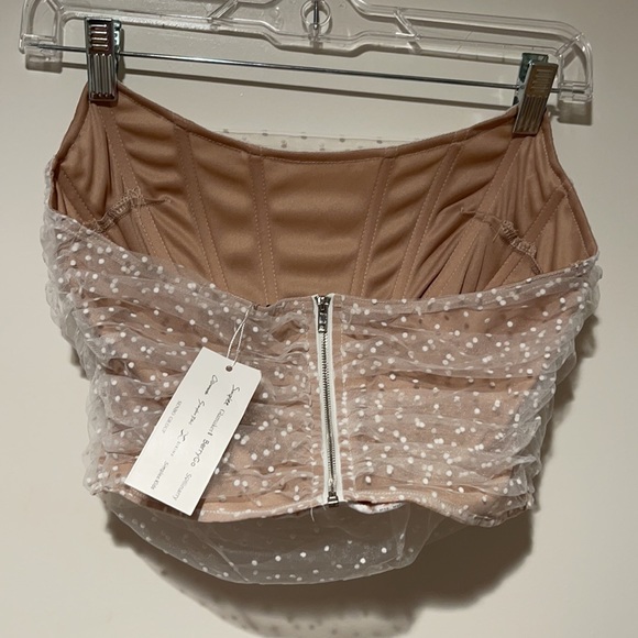 Polka dot cropped corset Top. - Picture 4 of 5